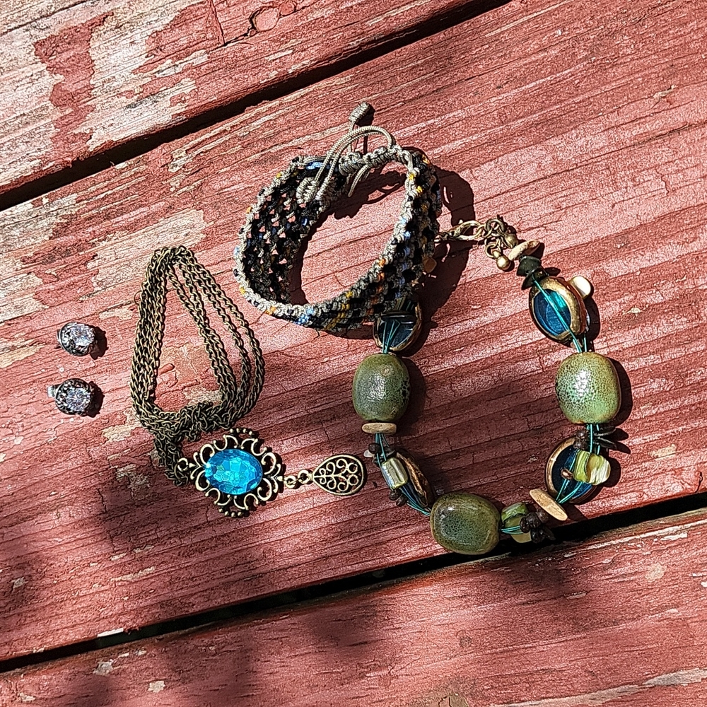 Cute Carribean Bohemian Jewelry Set perfect for Island HoppingBeach Summer Trip